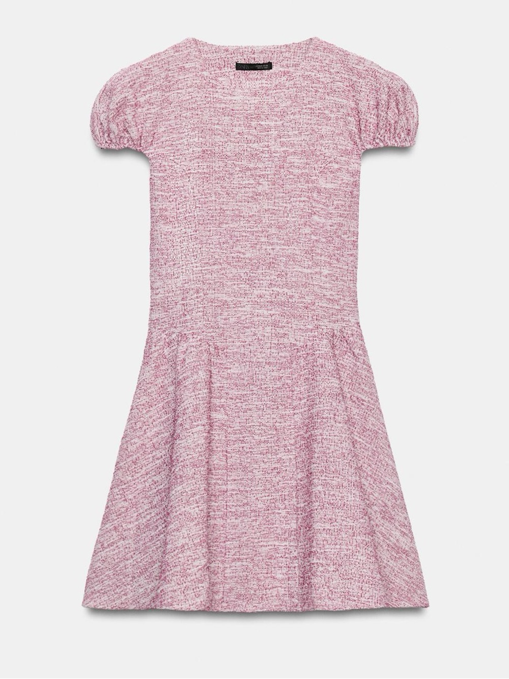 ZARA Boucle puff sleeve dress